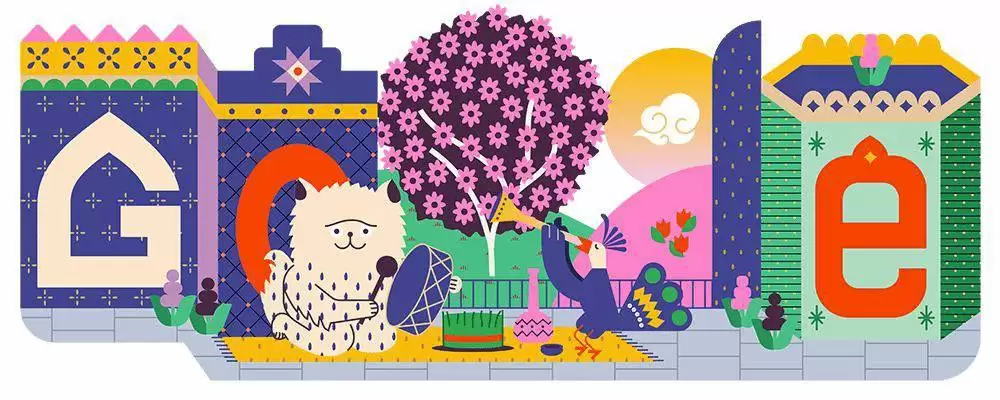 (عکس) تدارک جالب گوگل برای عید نوروز