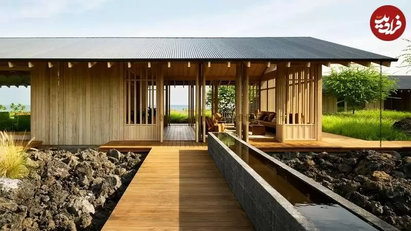 (تصاویر) معماری بی نقص و شگفت انگیز یک خانه بر روی گدازه های هاوایی