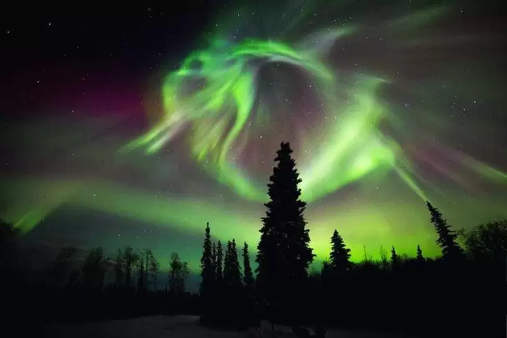 جدیدترین عکس شب قطبی در فنلاند
