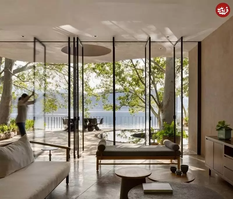 معماری منحصربه فرد این خانه با طبیعت یکی شده است