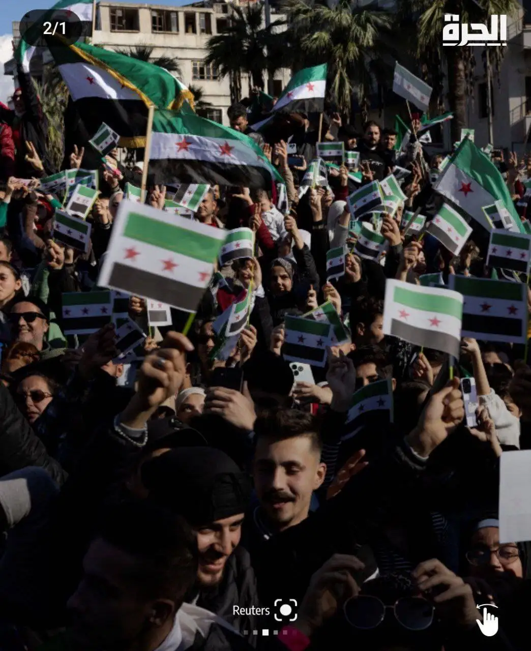 (تصاویر) جشن سقوط بشار اسد در دمشق