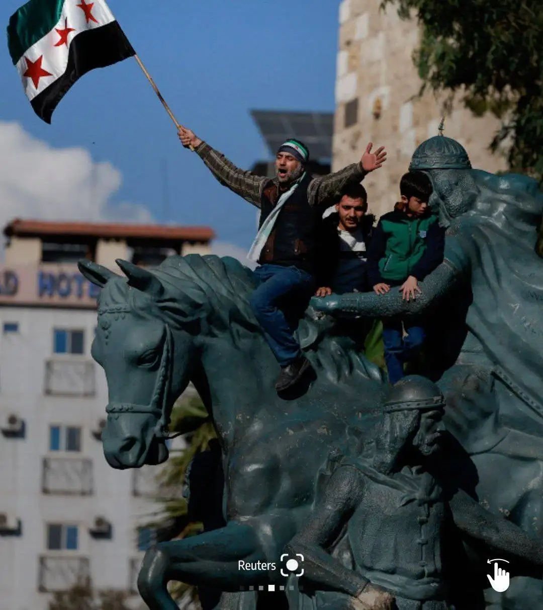 (تصاویر) جشن سقوط بشار اسد در دمشق