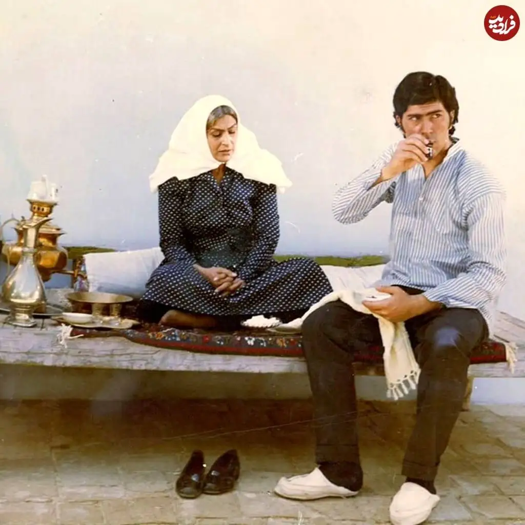 (عکس) قابی از تاریخ؛ «تقی مختار و ژاله علو» در نمایی از فیلم سینمایی لوطی