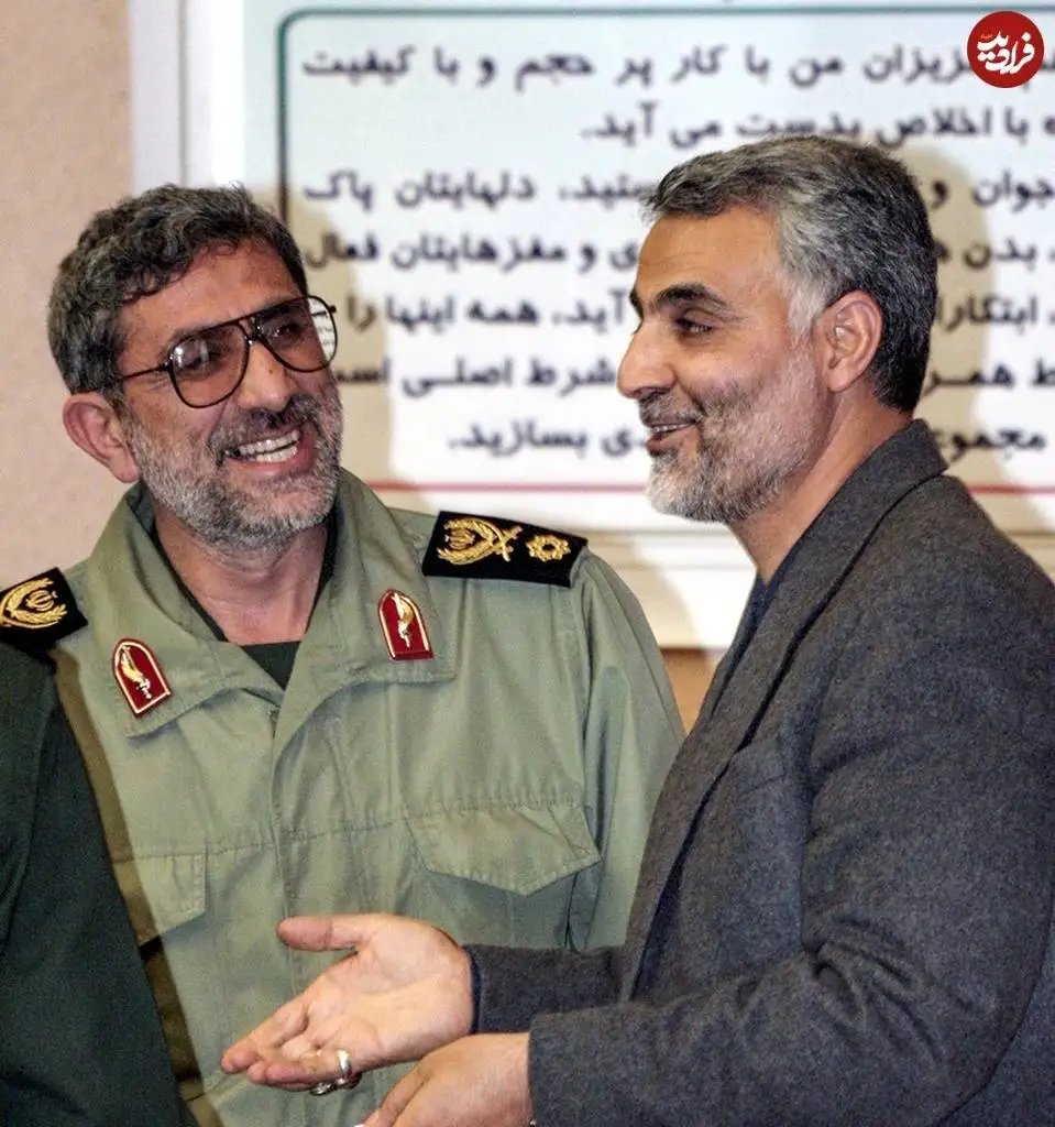 عکس؛ سفر در زمان؛ «سردار سلیمانی، در کنار سردار اسماعیل قاآنی»؛ دهه 80