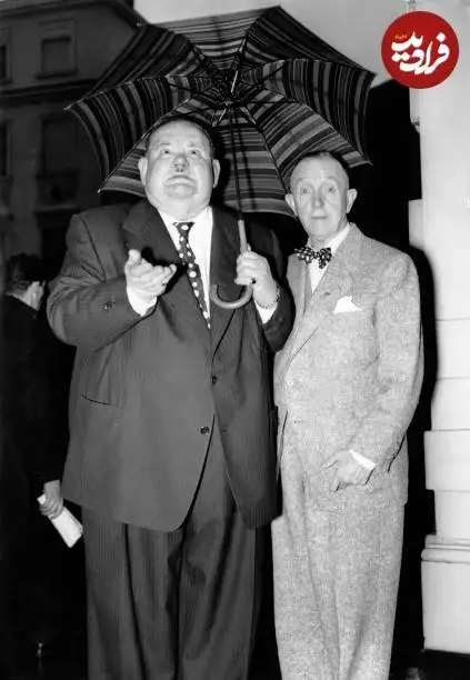 عکس؛ سفر در زمان؛ ظاهر «لورل و هاردی در 63 و 61 سالگی»؛ سال 1332