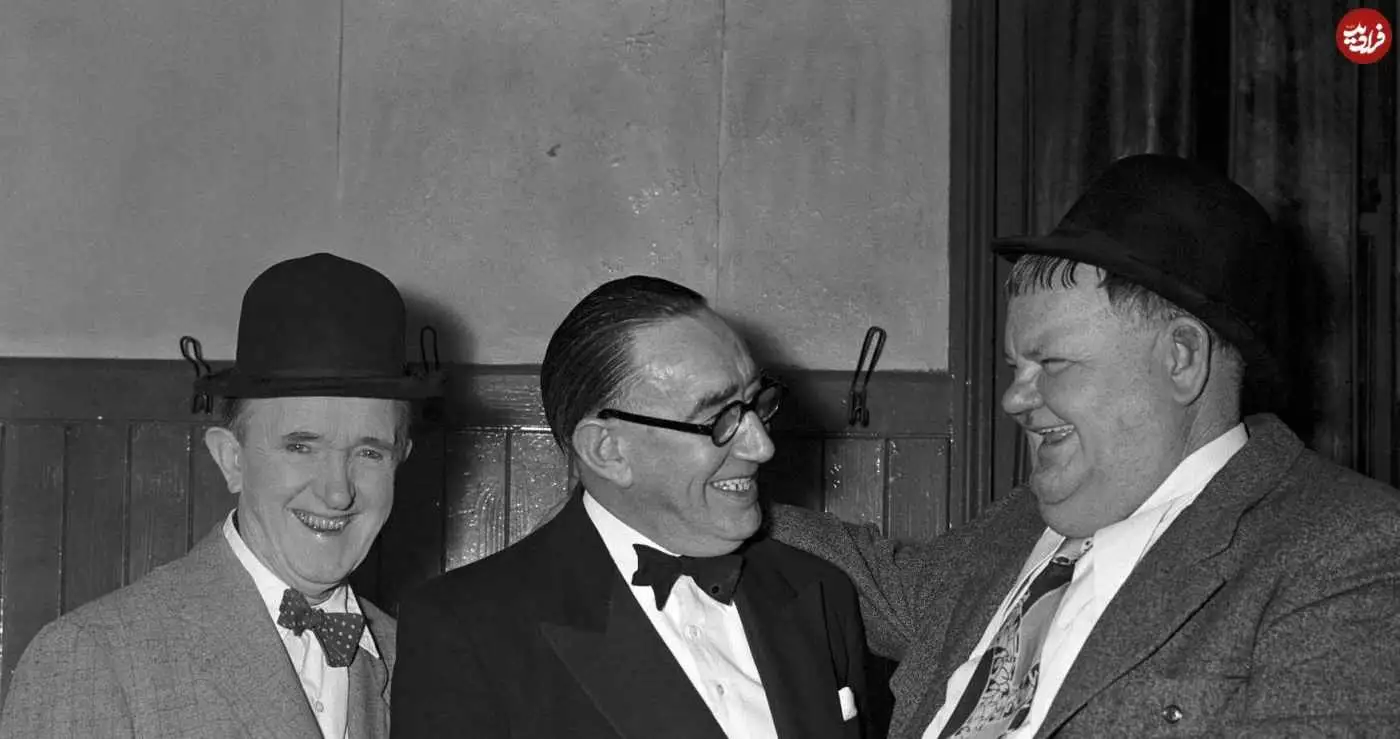 عکس؛ سفر در زمان؛ ظاهر «لورل و هاردی در 63 و 61 سالگی»؛ سال 1332