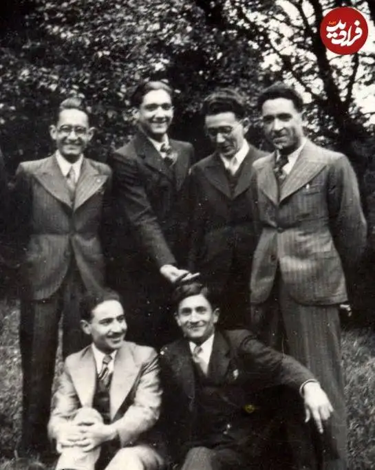 عکس؛ سفر در تاریخ؛ «بازرگان، سحابی و دوستان در دوران تحصیل در فرانسه»؛ دهه 1310