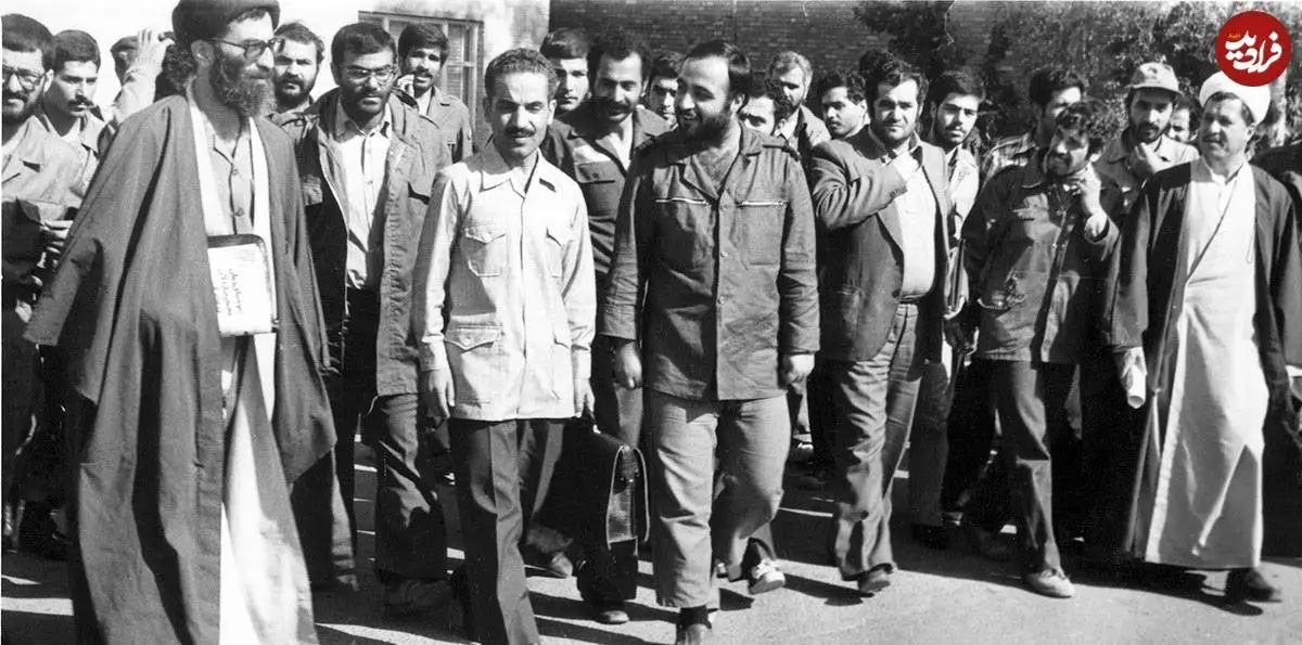 عکس؛ سفر در تاریخ؛ «هاشمی رفسنجانی، رهبر انقلاب و شهید رجایی» در دزفول؛ سال 59