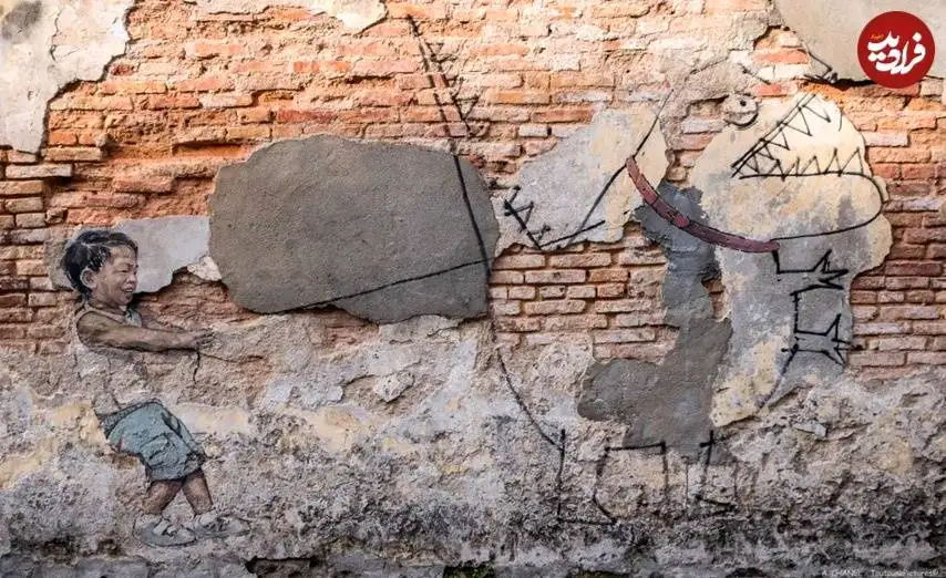 تصاویر؛ هنر خیابانی؛ شهری در مالزی که به خاطر نقاشی های دیواری اش معروف شده است