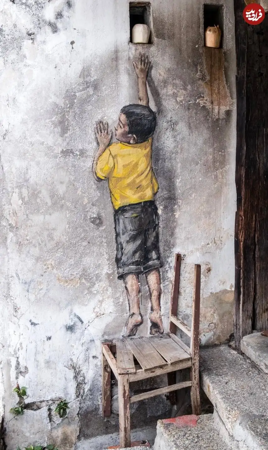 تصاویر؛ هنر خیابانی؛ شهری در مالزی که به خاطر نقاشی های دیواری اش معروف شده است