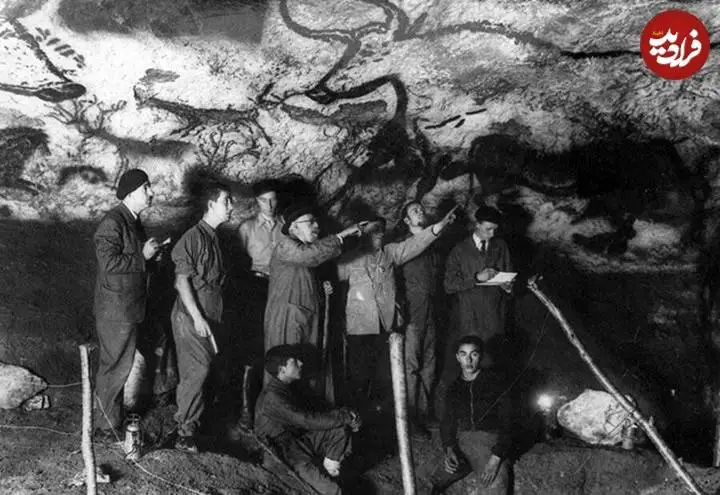 نقاشی 44 هزارسالۀ «انسان های شکارچی دُم دار» در یک غار پیدا شد