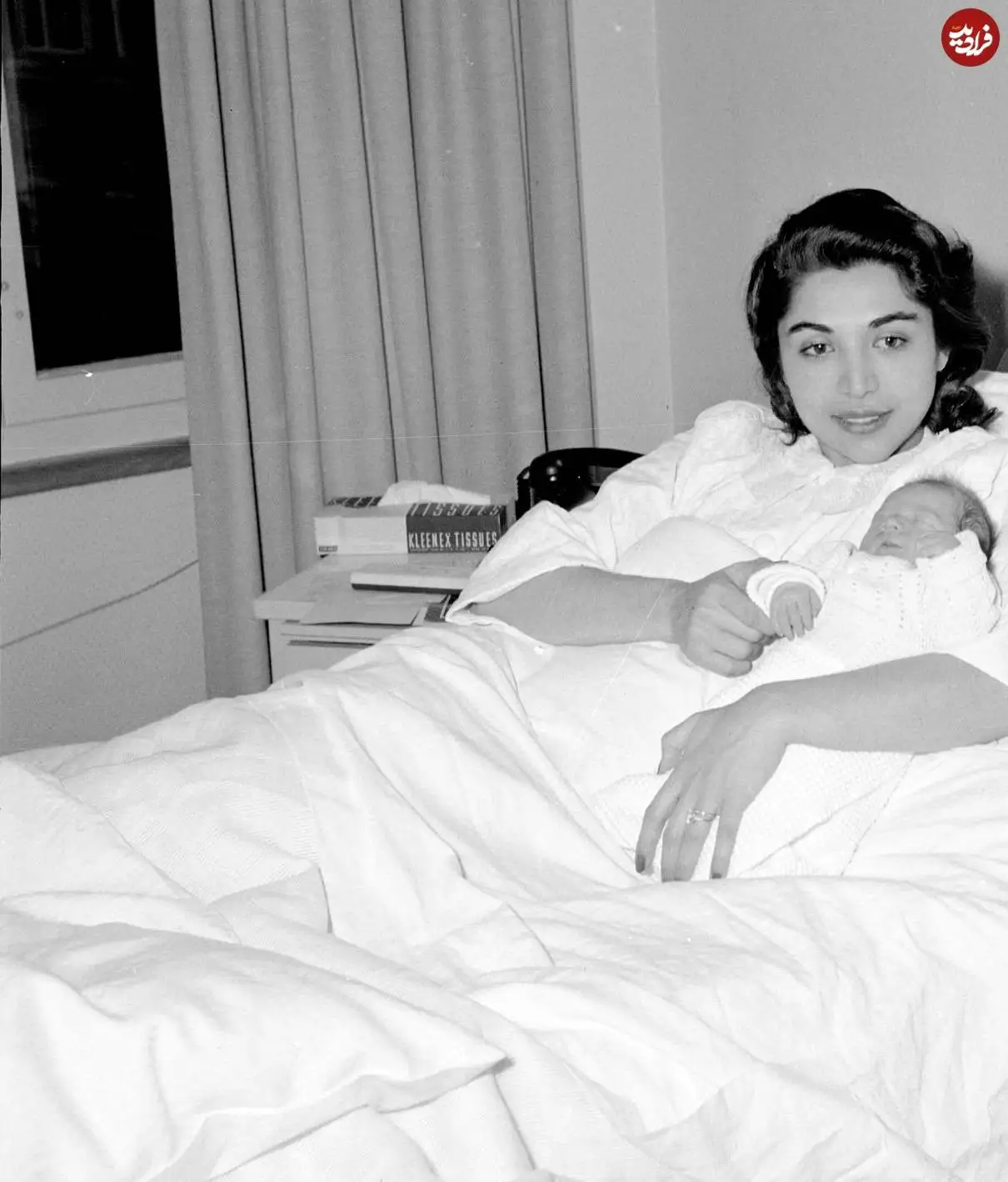 عکس؛ سفر در زمان؛ «فاطمه پهلوی در روز مادر شدن اش در زوریخ»؛ سال 1335