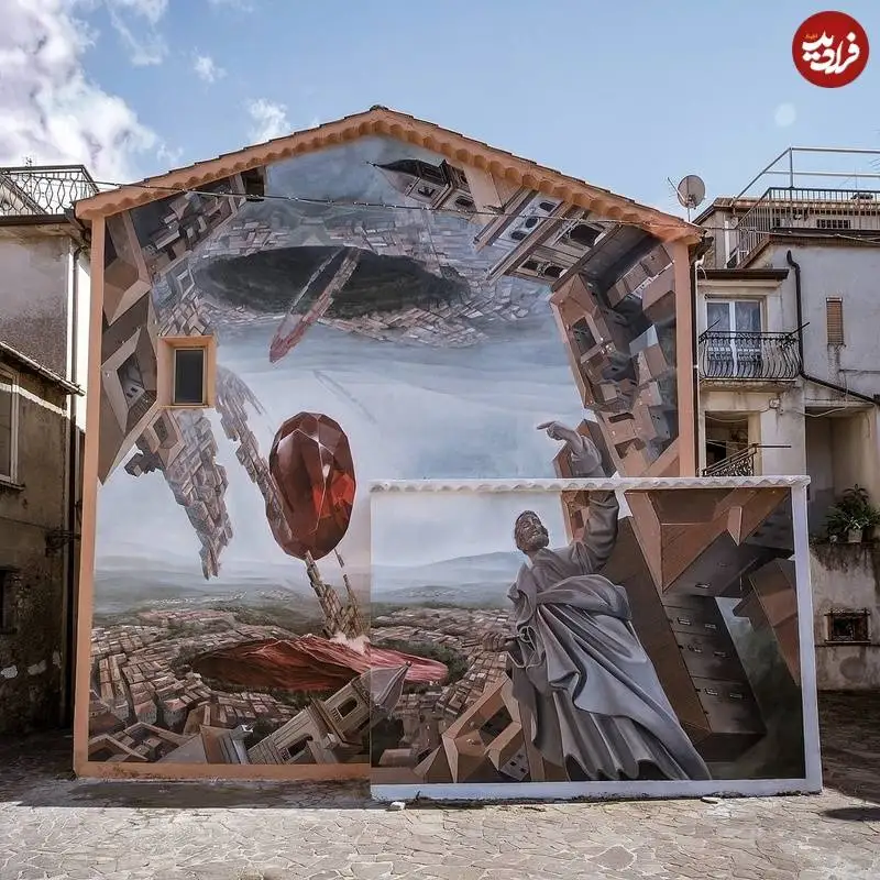 تصاویر؛ هنر خیابانی؛ شاهکارهای هنرمند ایتالیایی که خیابان ها را «سوررئال» می کنند