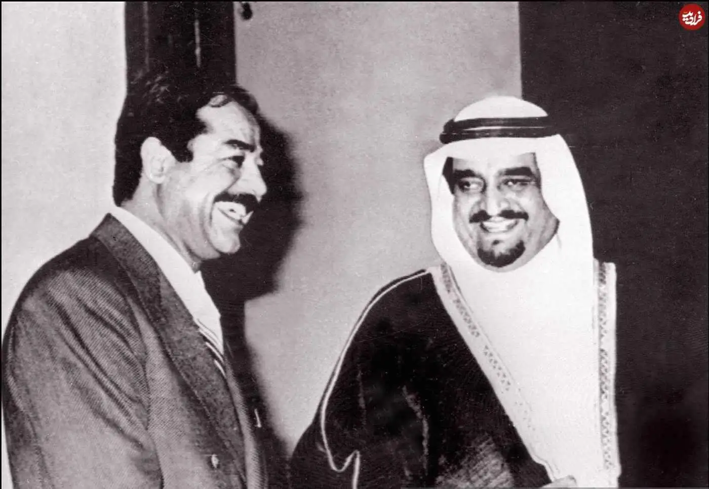 عکس؛ سفر در زمان؛ دیدار «ملک خالد پادشاه چهارم عربستان با صدام»؛ سال 1357