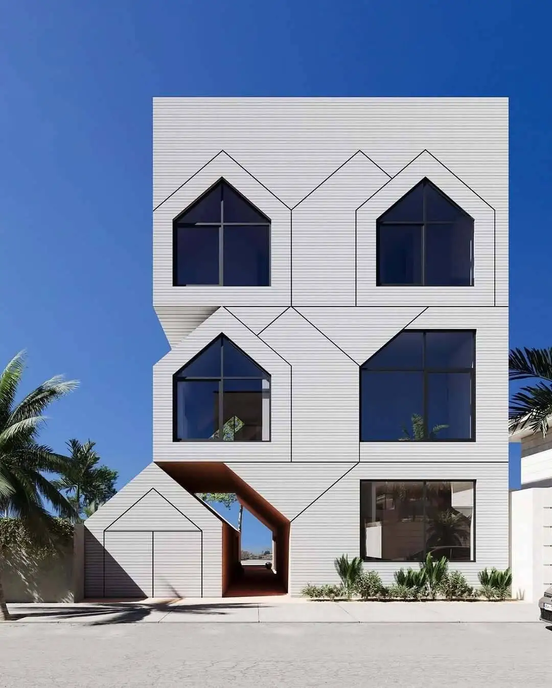 تصاویر؛ معماری فوق خلاقانه در چابهار؛ این ساختمان حس خوب محاسبات هندسی را انتقال می دهد!