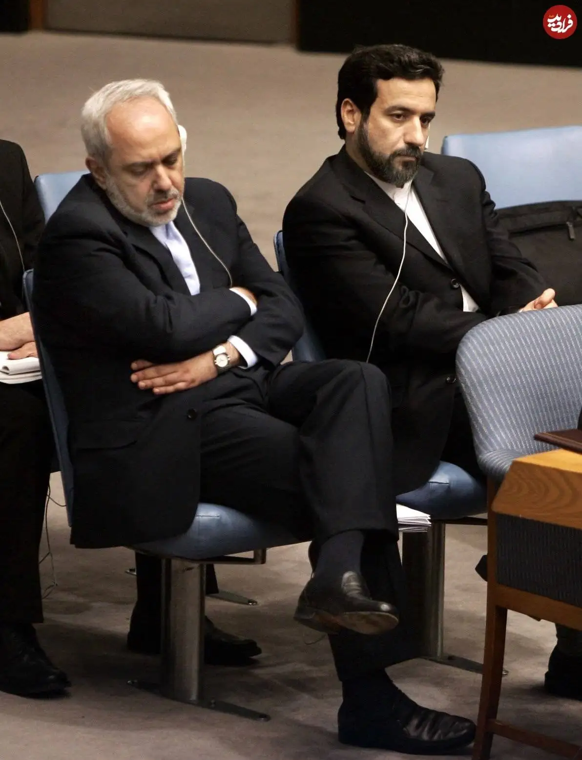 عکس؛ سفر در زمان؛ «عراقچی، ظریف و متکی» در سازمان ملل؛ سال 1386