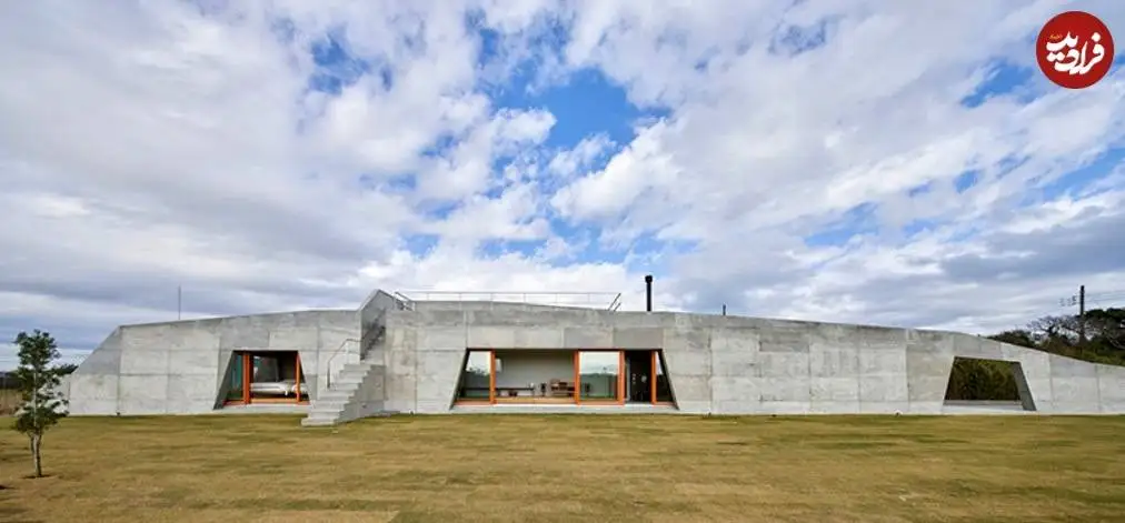 تصاویر؛ معماری متفاوت یک «ویلای بتنی» در سواحل ژاپن
