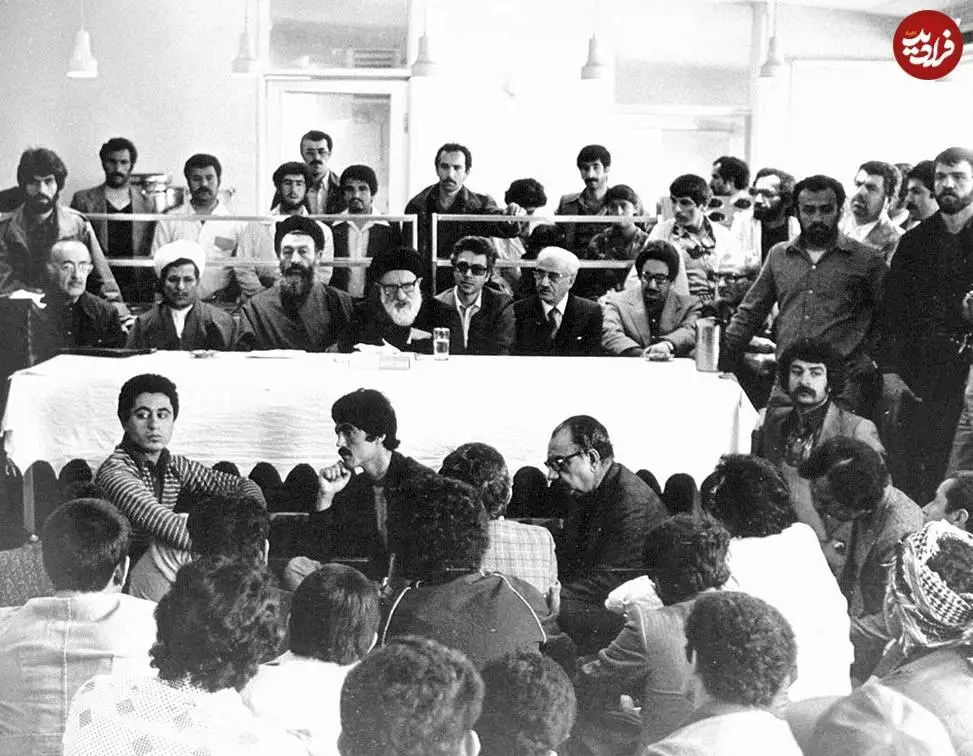 عکس؛ سفر در زمان؛ «بنی صدر، آیت الله طالقانی، شهید بهشتی و هاشمی رفسنجانی» در سنندج؛ سال 58