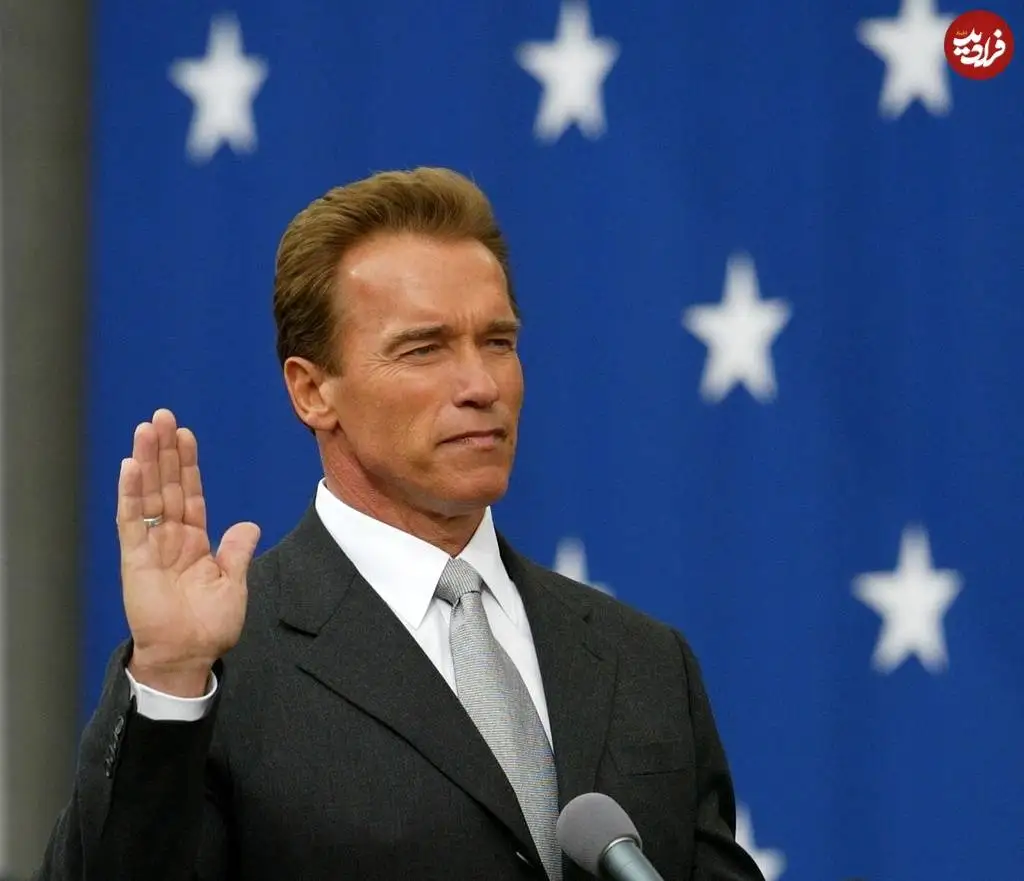 عکس؛ سفر در زمان؛ لحظه فرماندار شدن «آرنولد» در کالیفرنیا؛ سال 1382