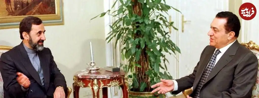 عکس؛ سفر در زمان؛ «علی اکبر ولایتی در کنار حسنی مبارک رئیس جمهور وقت مصر»؛ سال 75
