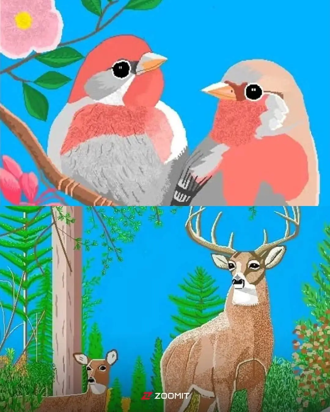 نقشی های دیدنیِ مادربزرگ 92ساله با مایکروسافت پینت!