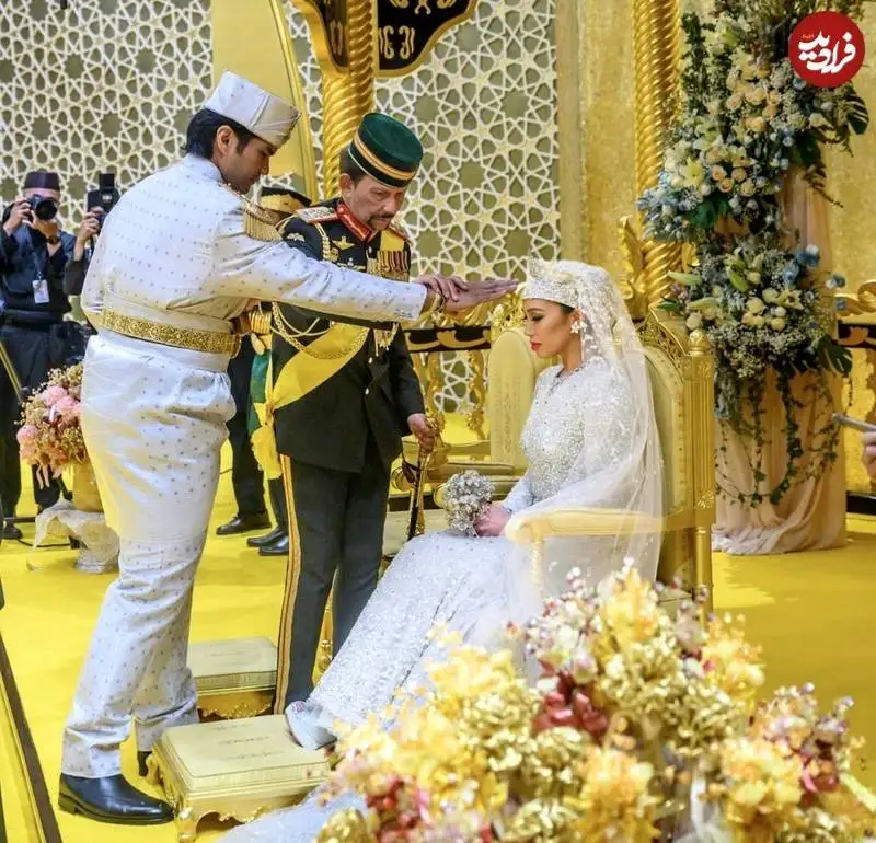 عکس؛ سفر در زمان؛ مراسم عروسی «عظیمه، شاهدخت برونئی» با پسرعمویش؛ سال 2023