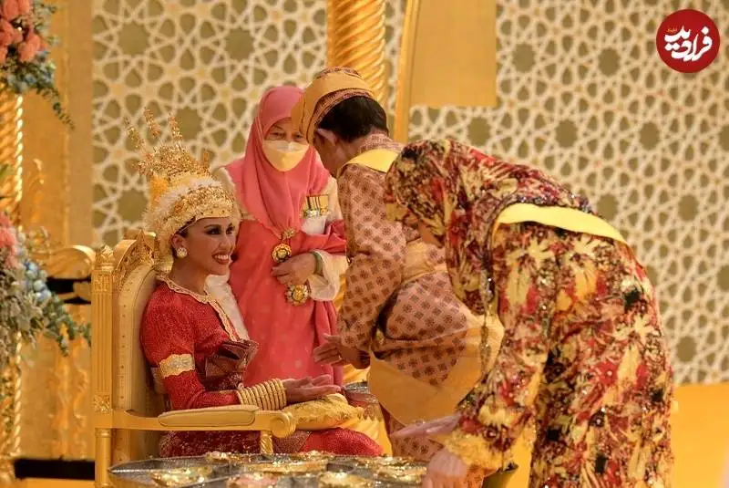 عکس؛ سفر در زمان؛ مراسم عروسی «عظیمه، شاهدخت برونئی» با پسرعمویش؛ سال 2023