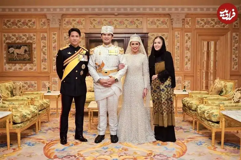 عکس؛ سفر در زمان؛ مراسم عروسی «عظیمه، شاهدخت برونئی» با پسرعمویش؛ سال 2023