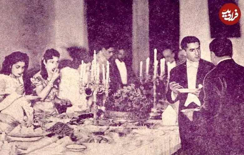 عکس؛ سفر در زمان؛ «اشرف، محمدرضا پهلوی و فوزیه در ضیافت باشگاه افسران؛ سال 1318