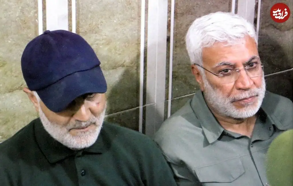 عکس؛ سفر در زمان؛ «سردار سلیمانی در کنار فرمانده حشدالشعبی عراق»؛ سال 97