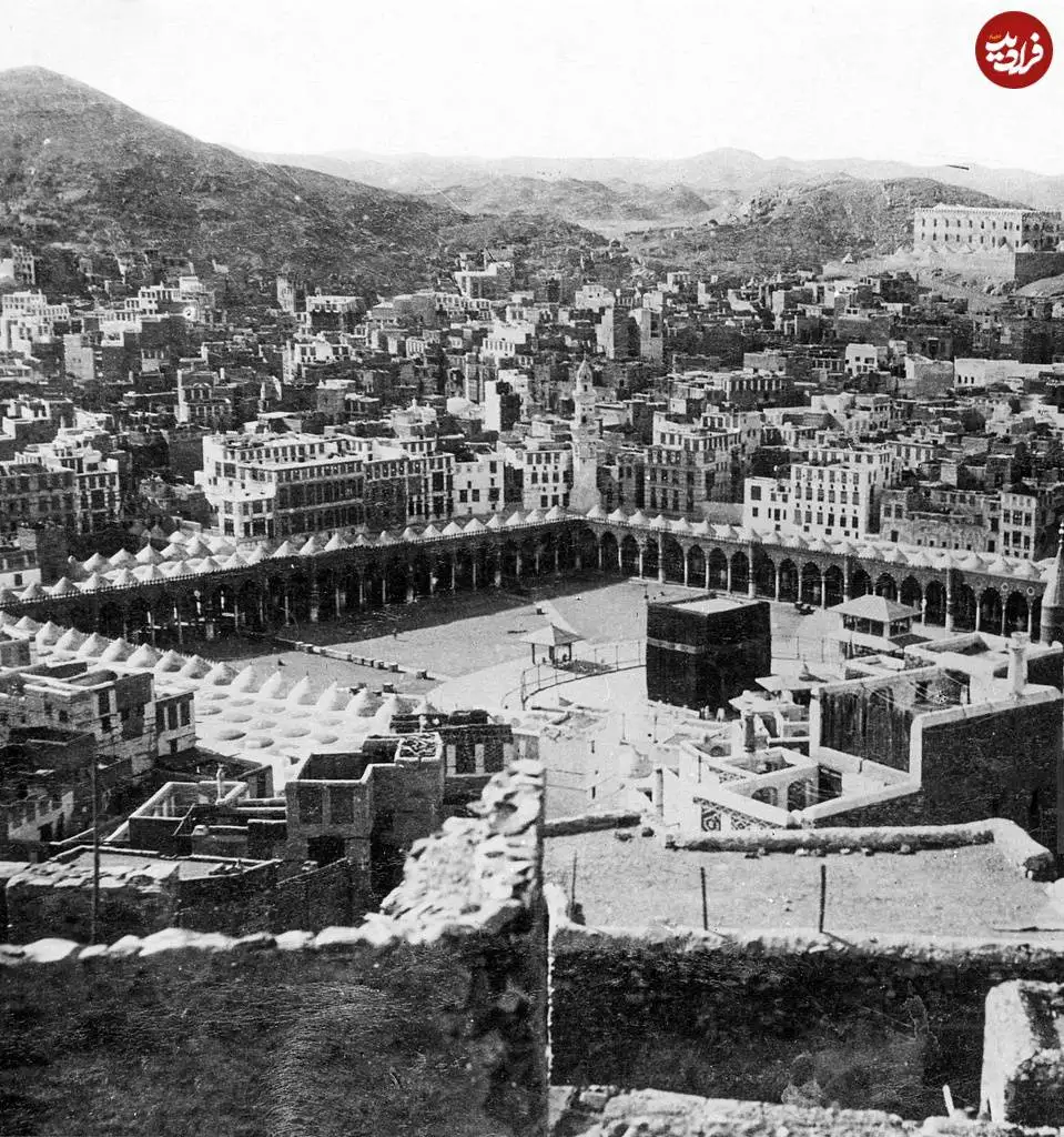 عکس؛ سفر در زمان؛ نمایی از «کعبه و شهر مکه» در سال 1306 و 1309