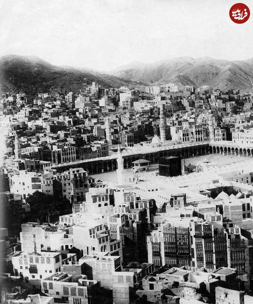 عکس؛ سفر در زمان؛ نمایی از «کعبه و شهر مکه» در سال 1306 و 1309