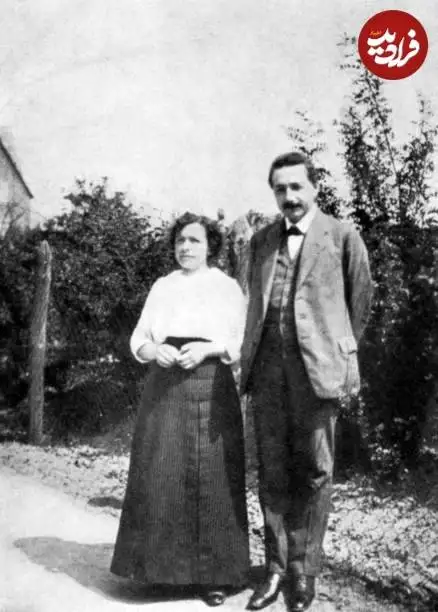 عکس؛ سفر در زمان؛ «آلبرت انیشتین 26 ساله در کنار همسر نخست اش»؛ سال 1284