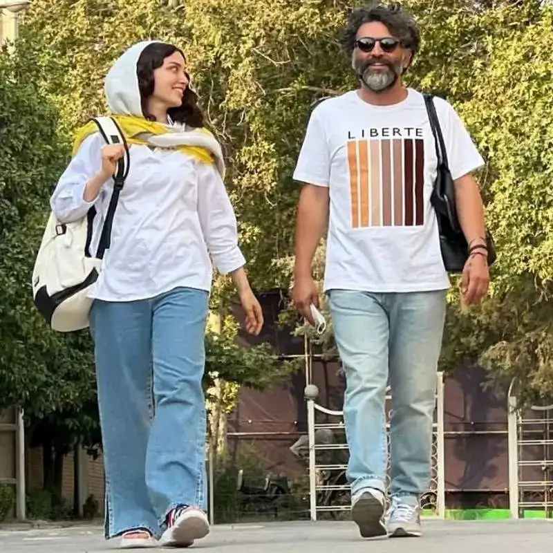 تصاویر؛ بهنوش طباطبایی و میلاد کی مرام در پشت صحنه سریال «سووشون»