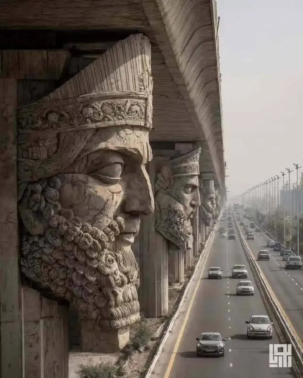 تصاویر؛ طراحی پل با ایده اساطیر باستانی ایران در شیراز