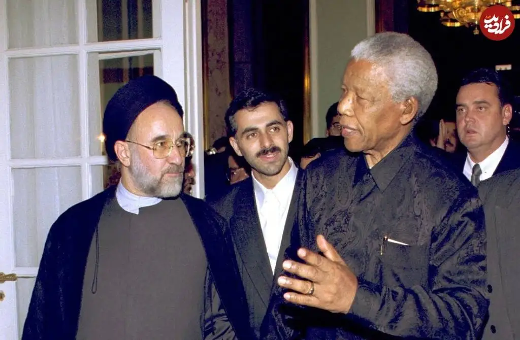 عکس؛ سفر در زمان؛ دیدار «خاتمی با نلسون ماندلا» در تهران؛ سال 1378