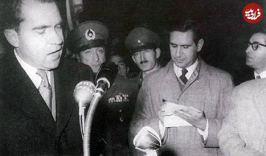 عکس؛ سفر در زمان؛ «نصیری رئیس ساواک در کنار نیکسون رئیس جمهور آمریکا»؛ دهه 30