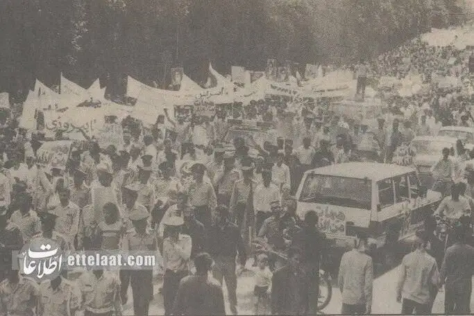 تصاویر؛ سفر در زمان؛ راهپیمایی 5 میلیونی علیه اسرائیل همزمان با حمله دشمن در تهران