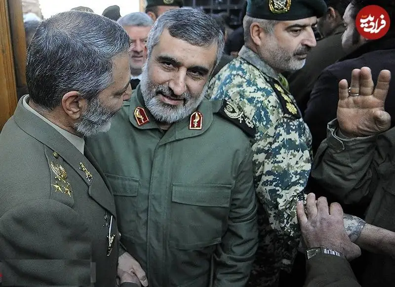 عکس؛ سفر به تاریخ؛ «سردار حاجی زاده» در مراسم ترحیم مادر «امیر موسوی»؛ سال 97
