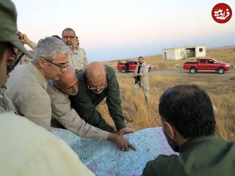 عکس؛ سفر به تاریخ؛ «سرلشکر باقری» در شهر حلب سوریه در زمان جنگ با داعش؛ سال 96