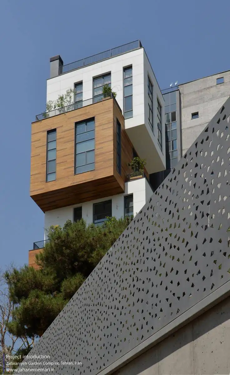 تصاویر؛ باغ زعفرانیه: آپارتمان نشینی با رویکرد جعبه گیاه در قلب تهران؛ برنده جایزه معمار ایران