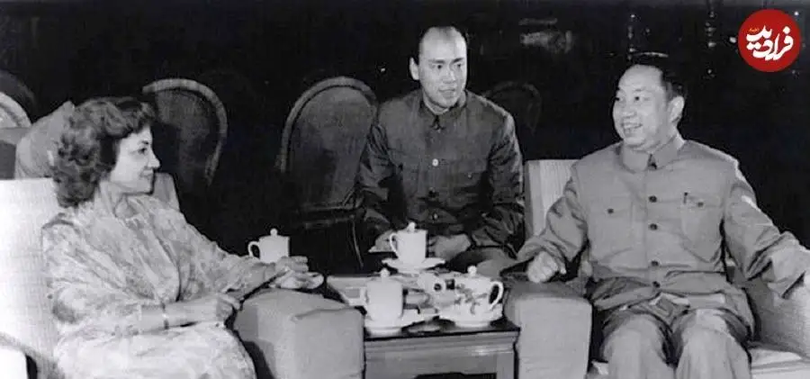 عکس؛ سفر در زمان؛ دیدار «اشرف پهلوی با یکی از مقامات چین؛ دهه 50