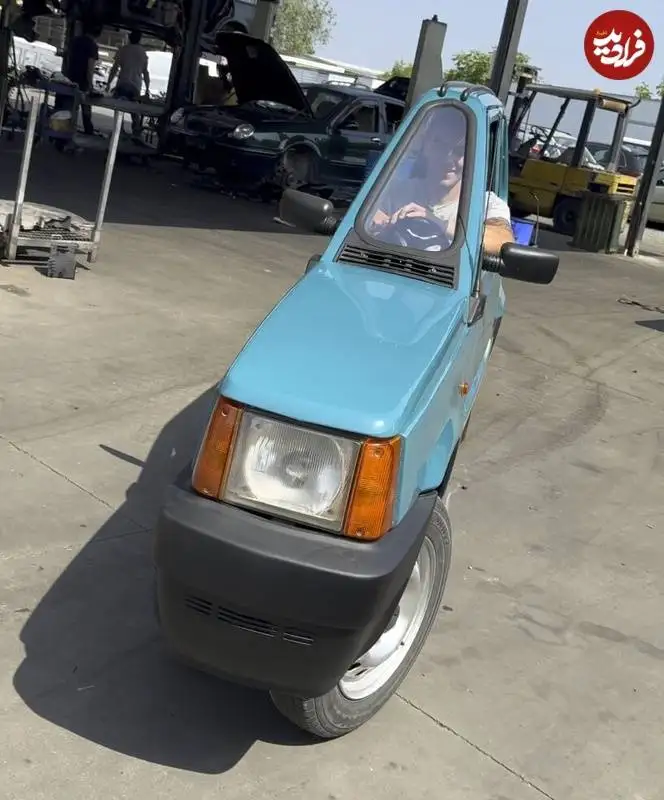 تصاویر؛ باریک ترین خودروی دنیا با ظاهر خنده دار که واقعا حرکت می کند