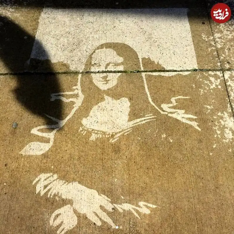 نقاشی های خلاقانه ای که فقط زیر باران دیده می شوند