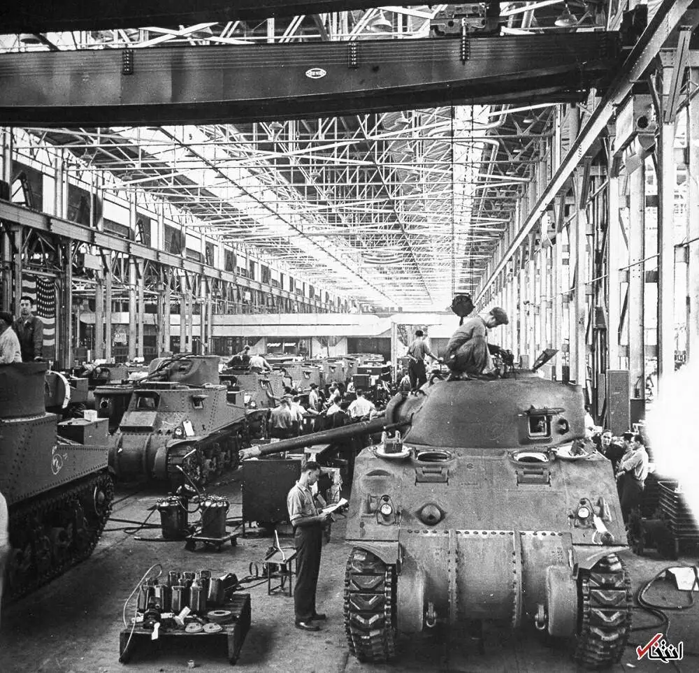 تصاویر؛ سفر در زمان؛ کارخانه تولید تانک آلمان در جنگ جهانی دوم