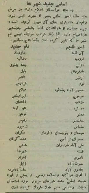 عکس؛ سفر در زمان، وقتی نام 20 شهر ایران تغییر کرد!