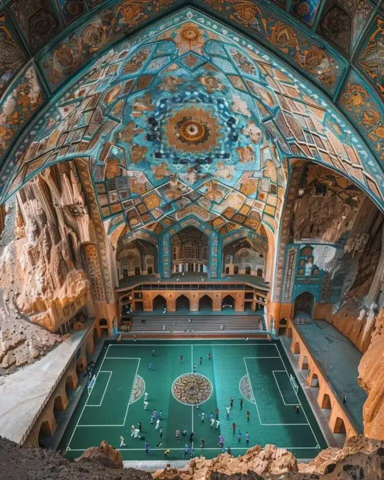 تصاویر؛ دستپخت جذاب ai؛ 10 ورزشگاه که معماری کاملا ایرانی دارند