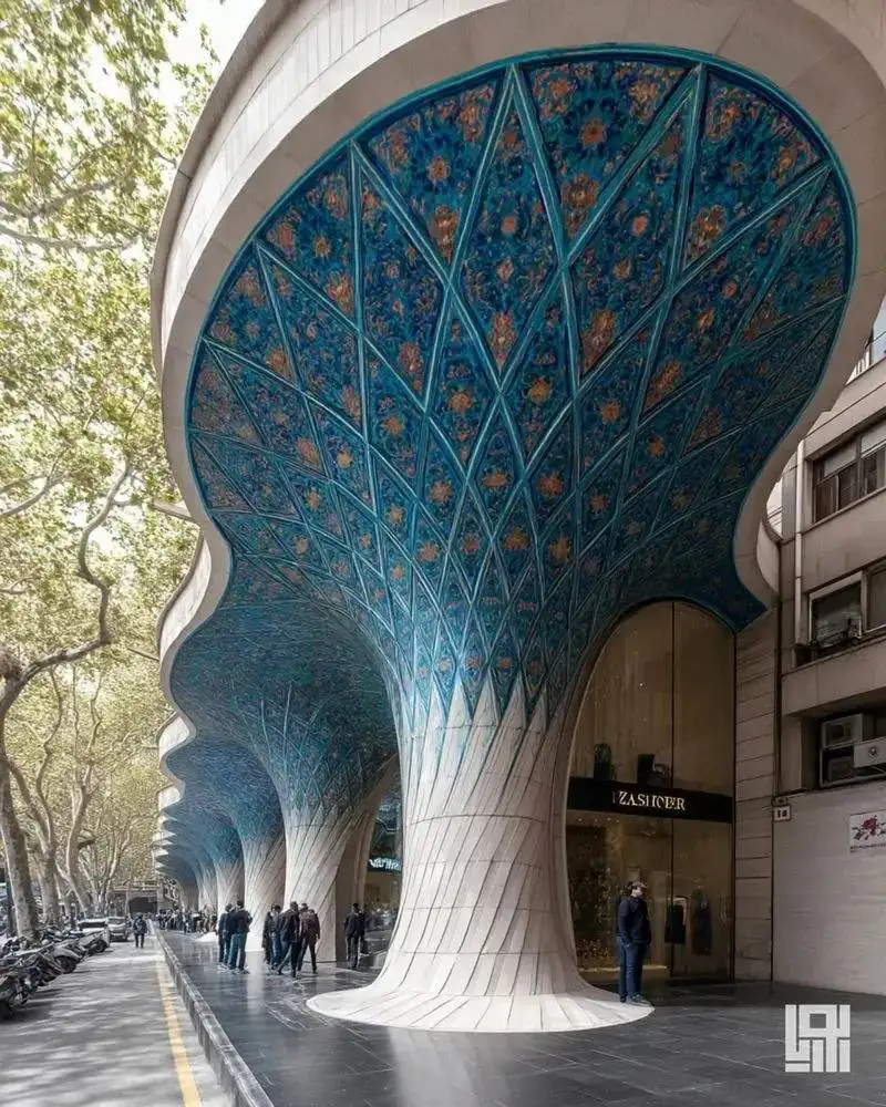 تصاویر؛ روح تهران در آغوش فیروزه؛ اثری نوین از معماری ایرانی
