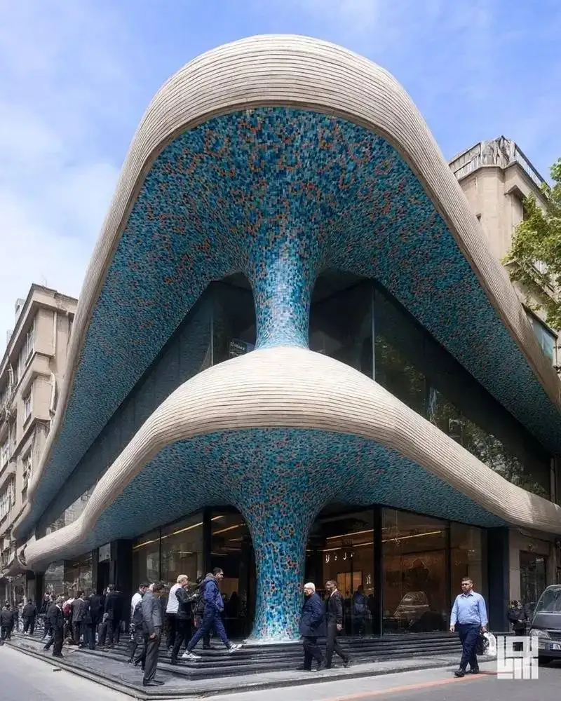 تصاویر؛ روح تهران در آغوش فیروزه؛ اثری نوین از معماری ایرانی