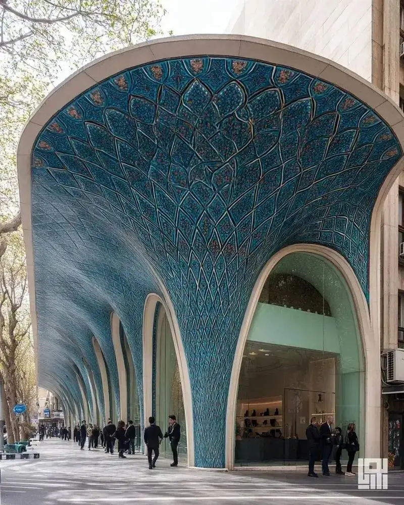 تصاویر؛ روح تهران در آغوش فیروزه؛ اثری نوین از معماری ایرانی